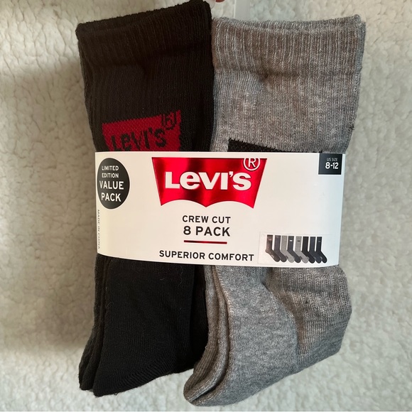 Levi's Underwear & Socks Mens Levis Crew Cut Socks 8 Pack Poshmark